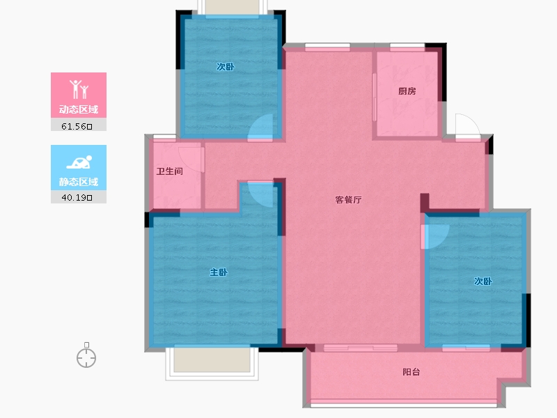 江苏省-徐州市-绿地新里·林语公馆-91.00-户型库-动静分区