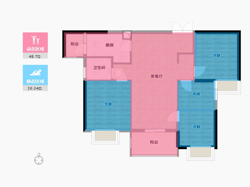 福建省-福州市-榕城江上图-76.22-户型库-动静分区