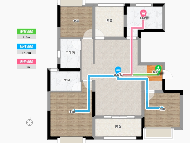 江苏省-常州市-中海凤凰熙岸观园-93.00-户型库-动静线