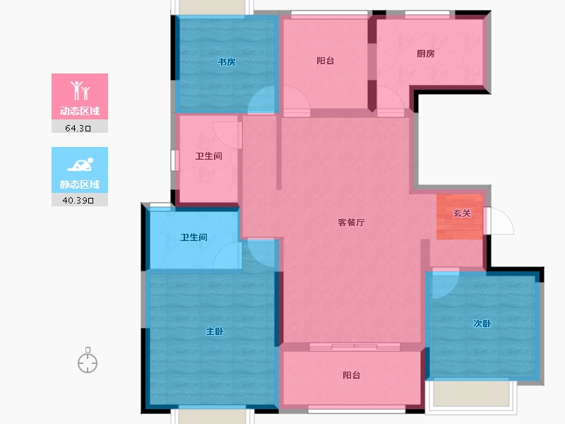 江苏省-常州市-中海凤凰熙岸观园-93.00-户型库-动静分区