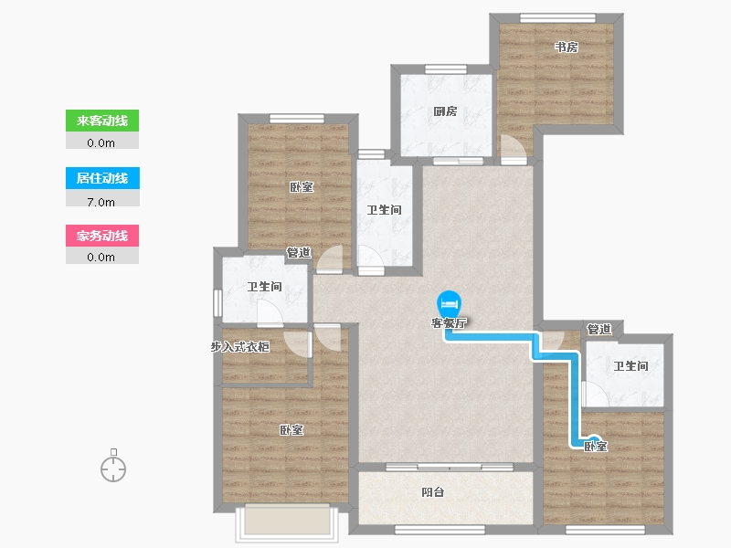 浙江省-宁波市-北宸府-111.00-户型库-动静线