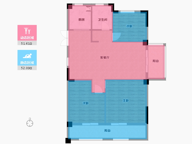 江苏省-淮安市-金圆幸福城-94.00-户型库-动静分区