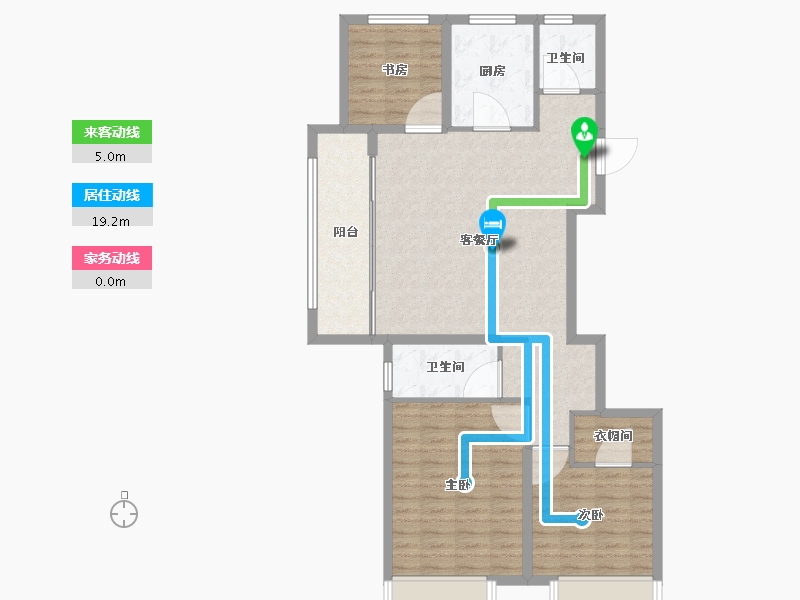 江苏省-徐州市-万科·中山都会-102.00-户型库-动静线