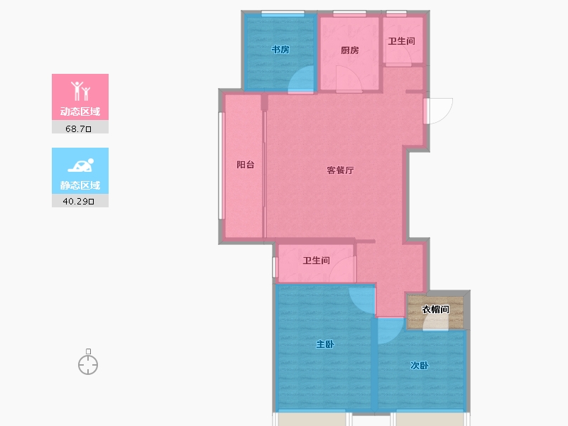 江苏省-徐州市-万科·中山都会-102.00-户型库-动静分区