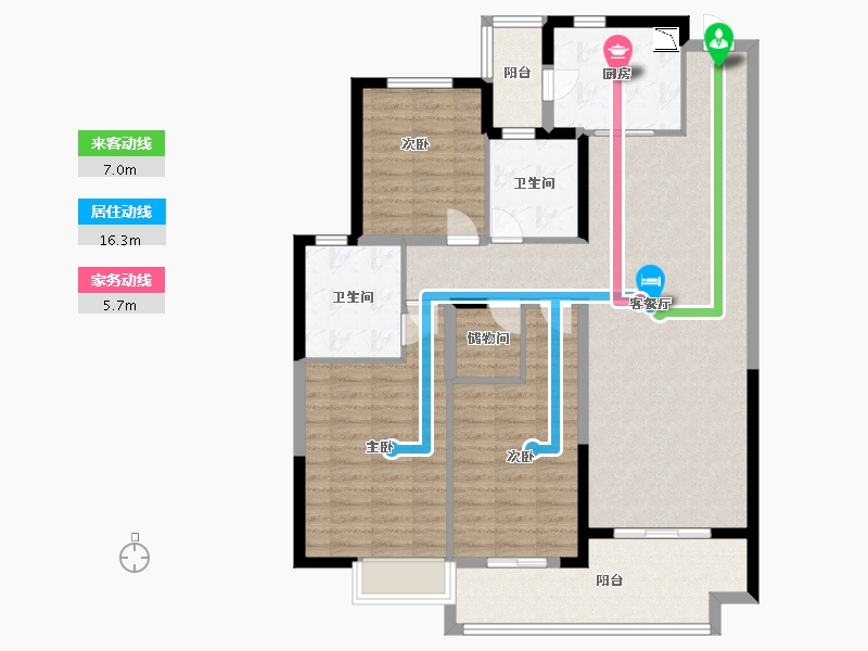 江苏省-淮安市-恒大名都-116.80-户型库-动静线