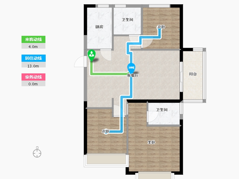 江苏省-淮安市-恒大名都-94.90-户型库-动静线