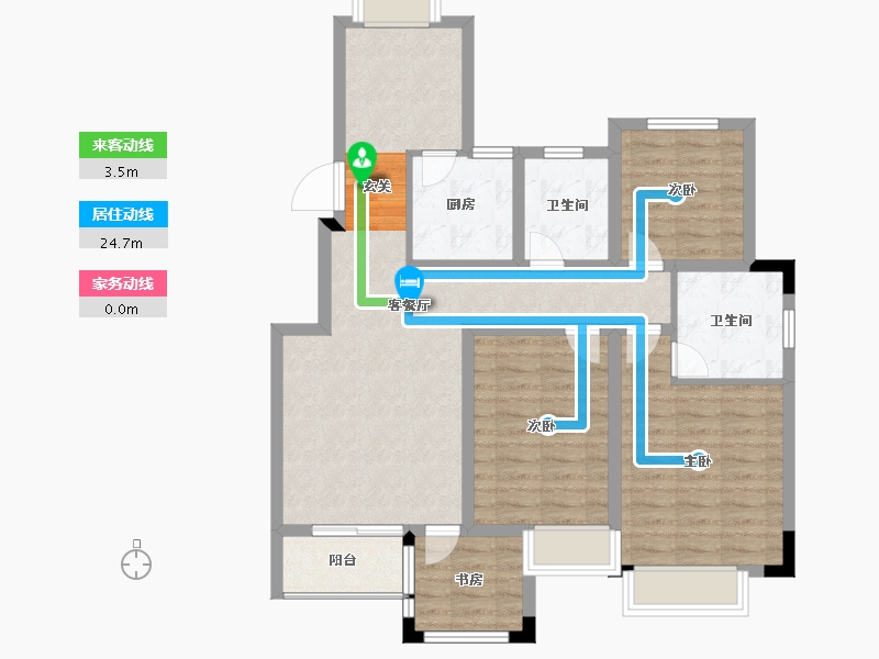 江苏省-无锡市-华宇观澜华府-94.00-户型库-动静线