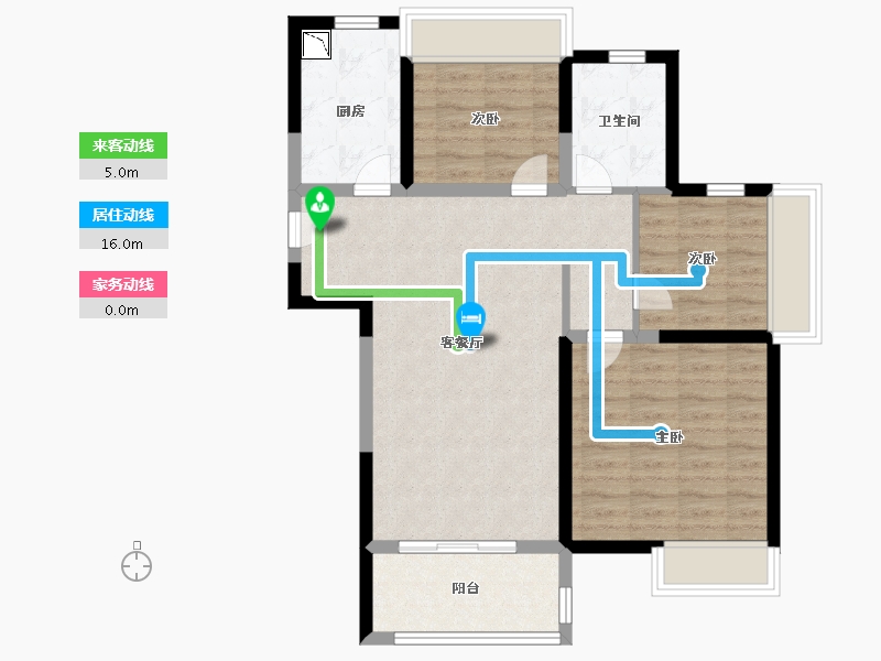 江苏省-徐州市-金色年华-78.00-户型库-动静线