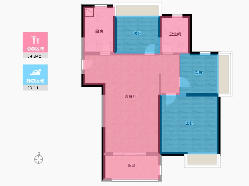 江苏省-徐州市-金色年华-78.00-户型库-动静分区