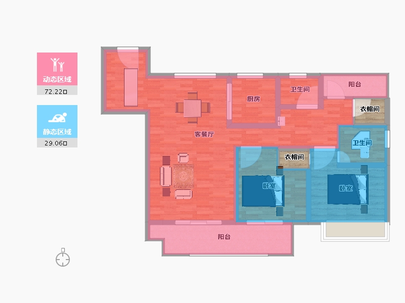 江苏省-盐城市-昕悦府-94.08-户型库-动静分区