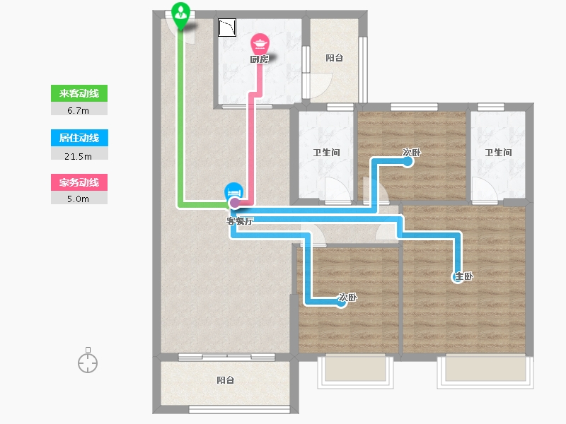 河北省-保定市-碧桂园清苑新城-98.00-户型库-动静线