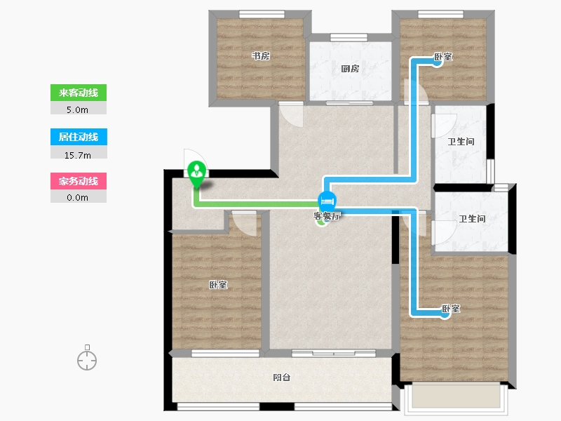 浙江省-杭州市-远洋招商上塘宸章-104.30-户型库-动静线