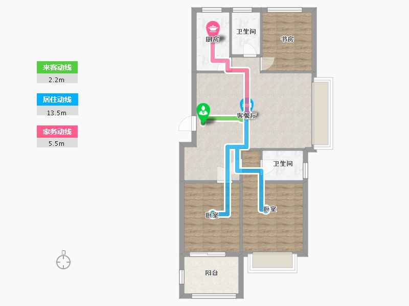 浙江省-杭州市-首开望宸樾庐-78.20-户型库-动静线