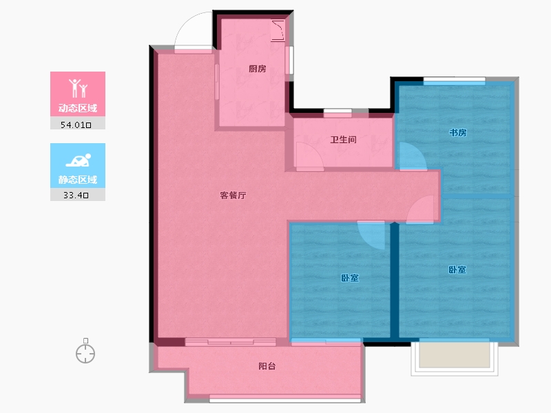 浙江省-湖州市-绿地新里雲上府-78.99-户型库-动静分区