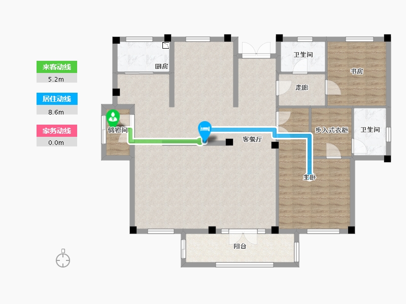 浙江省-宁波市-十里春风-134.48-户型库-动静线