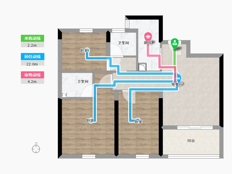 浙江省-温州市-德信阳光城君宸府-71.00-户型库-动静线