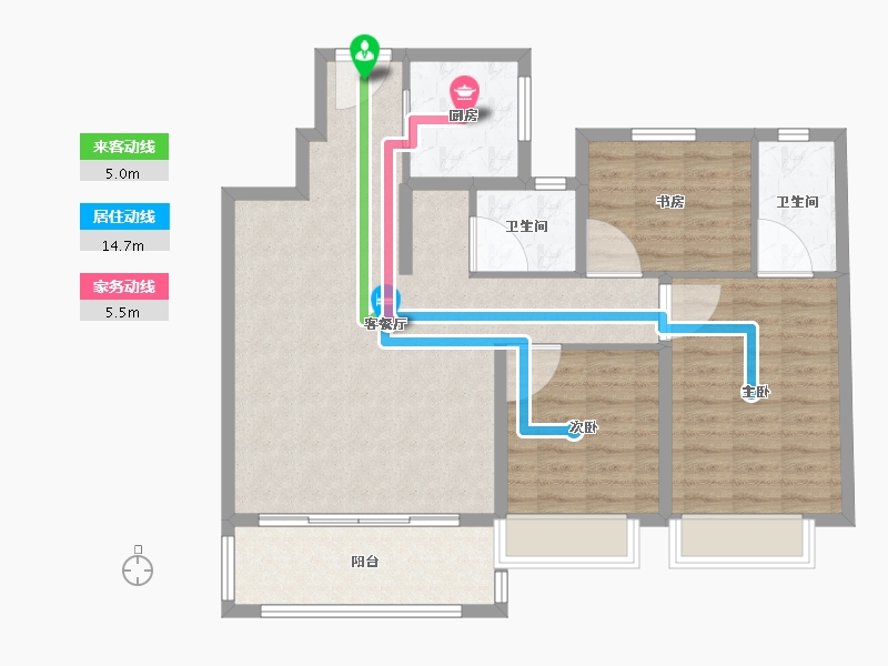 江苏省-徐州市-弘阳大都会-95.99-户型库-动静线