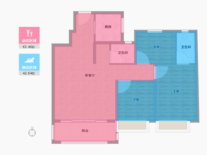 江苏省-徐州市-弘阳大都会-95.99-户型库-动静分区