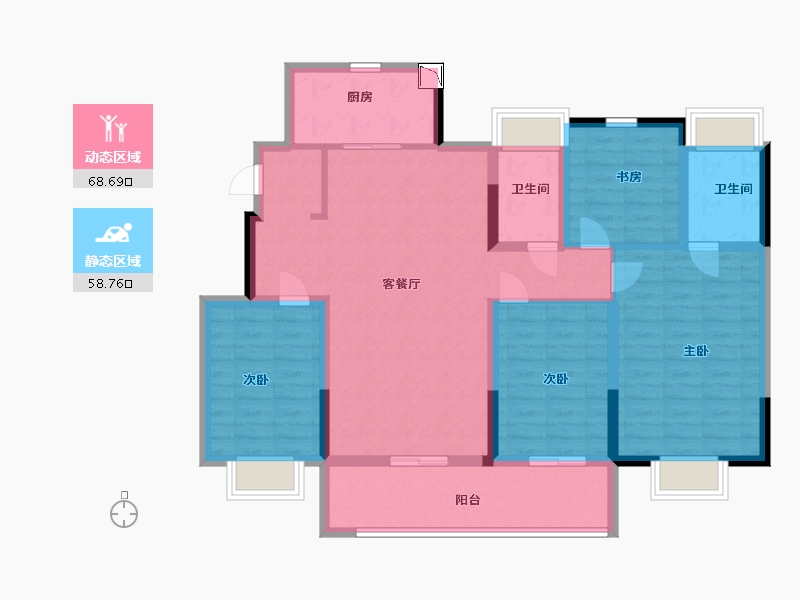 江苏省-南通市-中海翠湖溪岸-114.00-户型库-动静分区