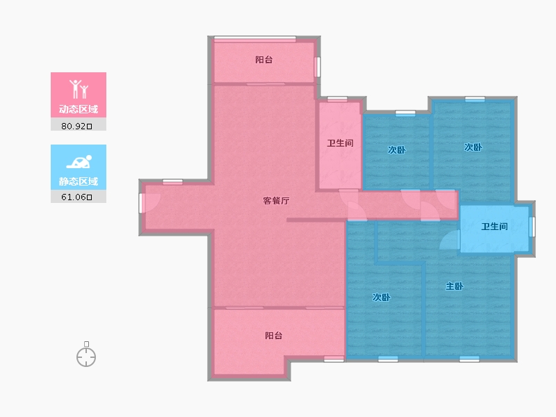 广西壮族自治区-桂林市-彰泰城市1号-130.31-户型库-动静分区