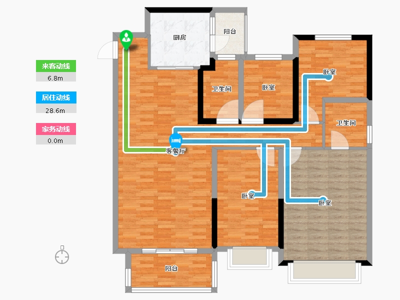 江苏省-扬州市-仪征恒大桃源天境-118.04-户型库-动静线