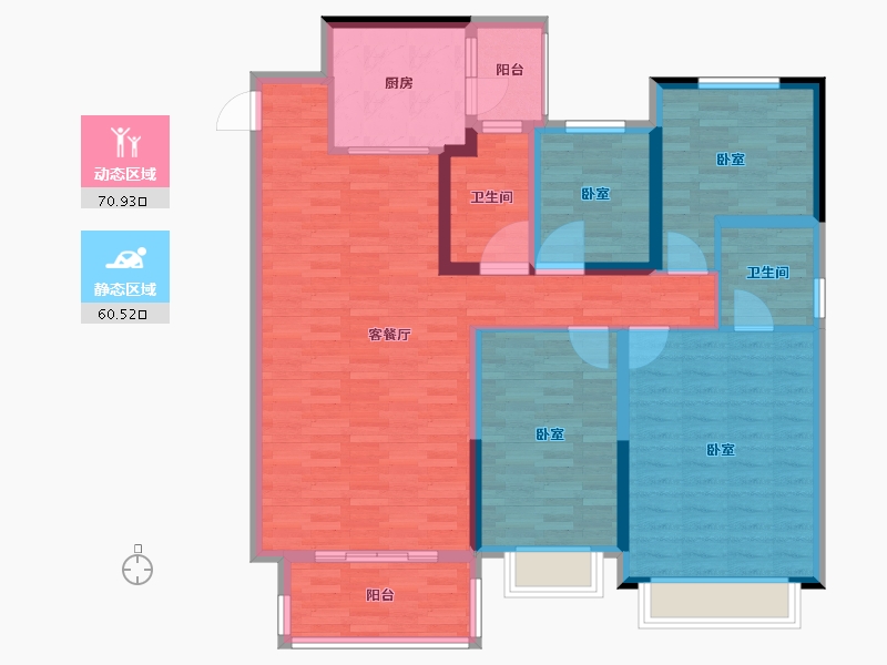 江苏省-扬州市-仪征恒大桃源天境-118.04-户型库-动静分区