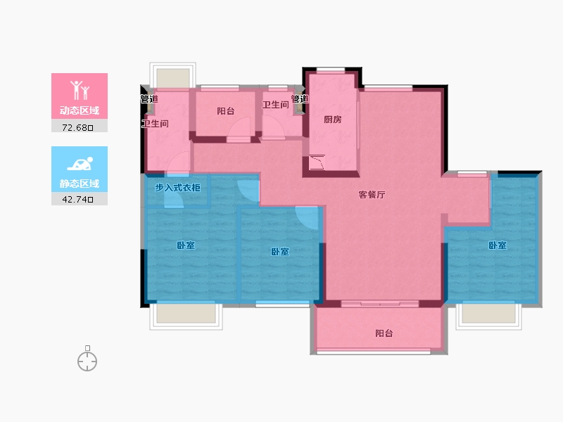 浙江省-宁波市-碧桂园中南海上传奇-103.00-户型库-动静分区