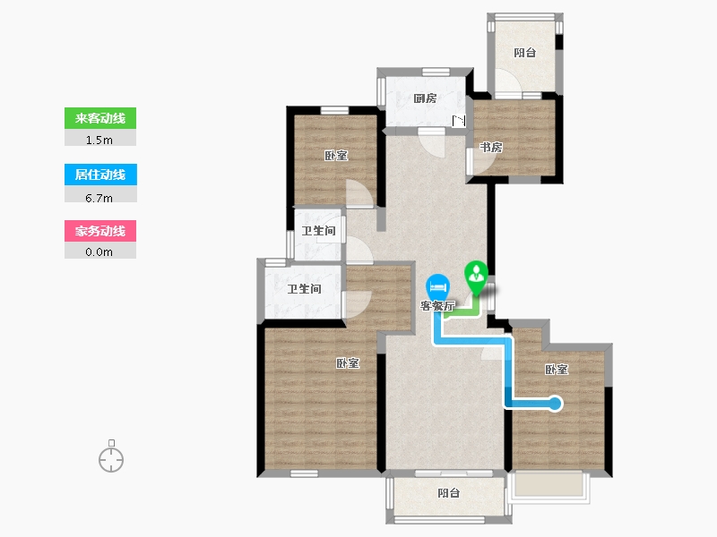 浙江省-温州市-德信阳光城君宸府-104.01-户型库-动静线