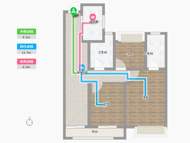 江苏省-扬州市-吾悦·虎踞龙蟠-92.00-户型库-动静线