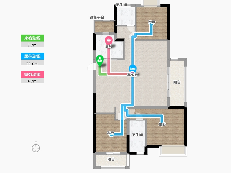 江苏省-南通市-湖光映月-100.00-户型库-动静线