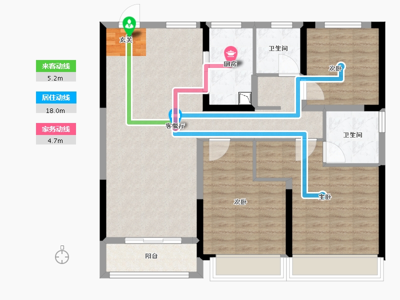 浙江省-台州市-森语苑-98.73-户型库-动静线