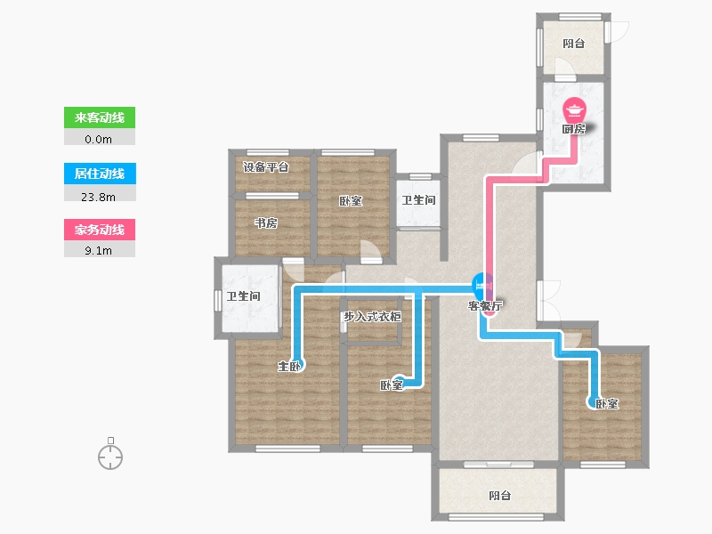 浙江省-湖州市-珍贝翰林金街-138.00-户型库-动静线