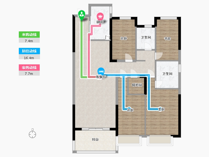 江苏省-淮安市-恒大名都-124.20-户型库-动静线