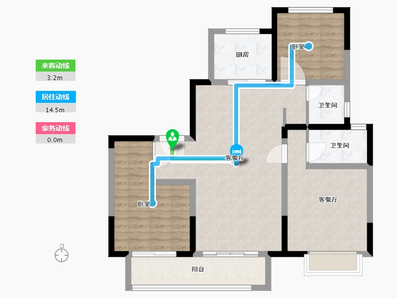 宁夏回族自治区-银川市-旭辉·江南学府-93.00-户型库-动静线