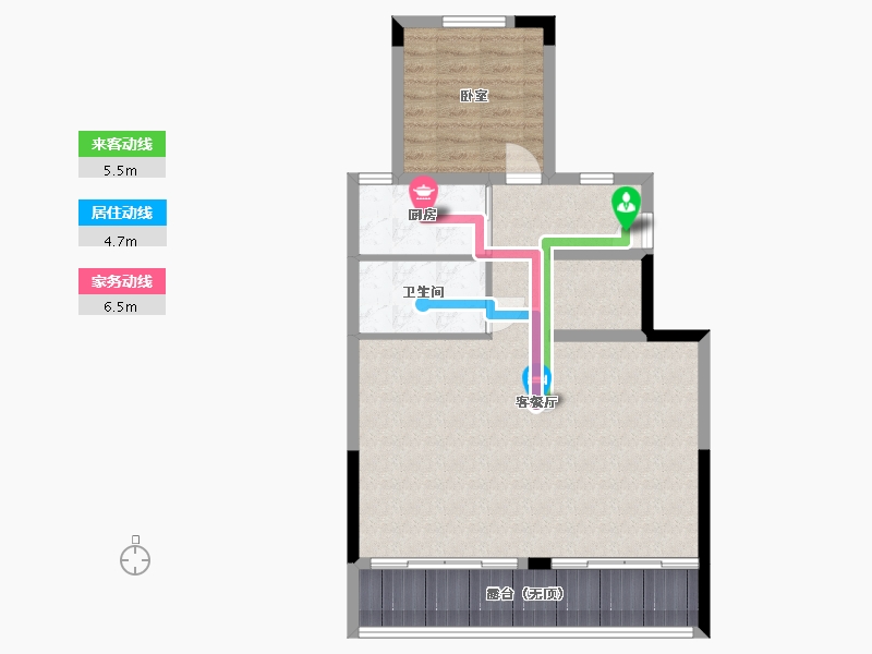 浙江省-宁波市-融创涌宁府-76.49-户型库-动静线