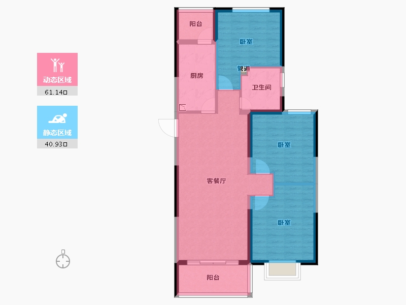 安徽省-淮南市-淮南恒大御府-92.02-户型库-动静分区