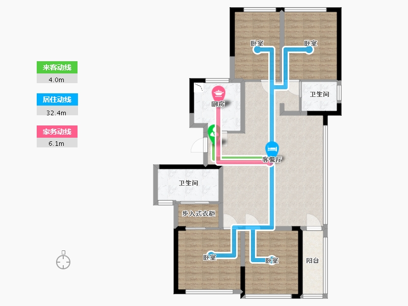 江苏省-镇江市-财信筑和·尚书房-114.00-户型库-动静线