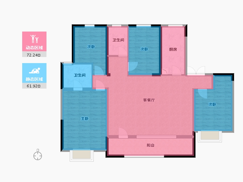 青海省-西宁市-中房·东方云舒-119.96-户型库-动静分区