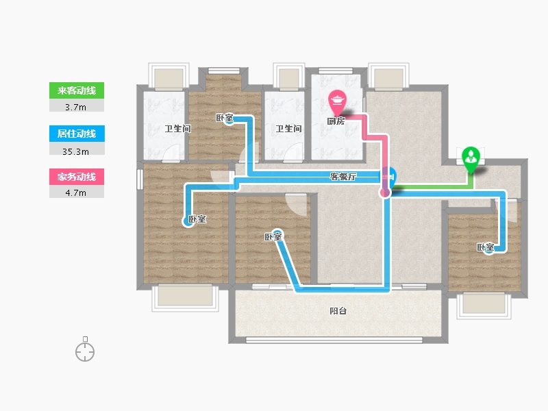 安徽省-合肥市-阳光城檀悦-114.00-户型库-动静线