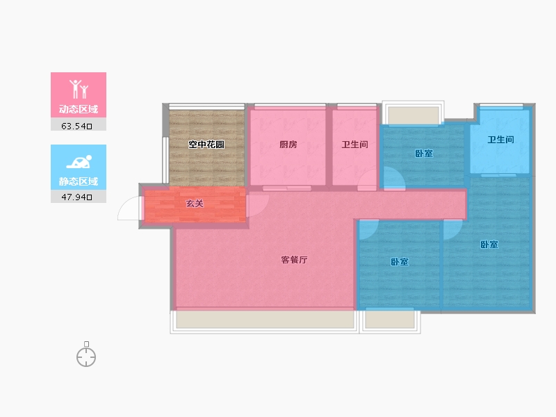 江苏省-泰州市-茂业天地-110.10-户型库-动静分区