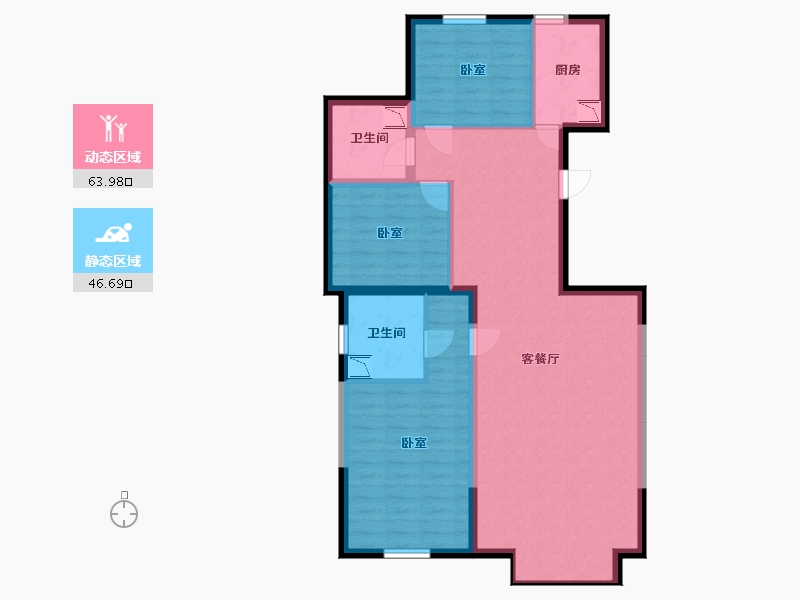 宁夏回族自治区-银川市-花样年华南区-99.07-户型库-动静分区