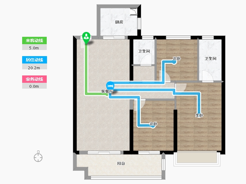 江苏省-徐州市-世茂云璟-91.99-户型库-动静线