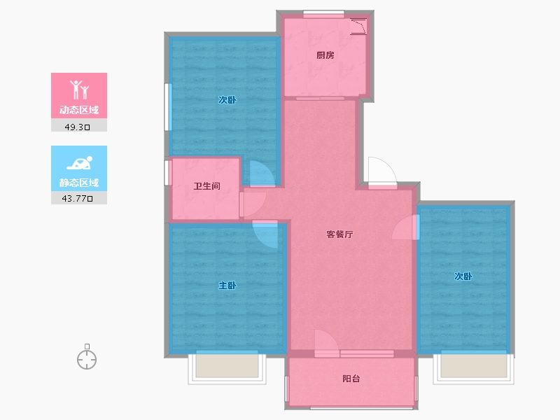 河北省-保定市-涿州铂悦山-83.00-户型库-动静分区