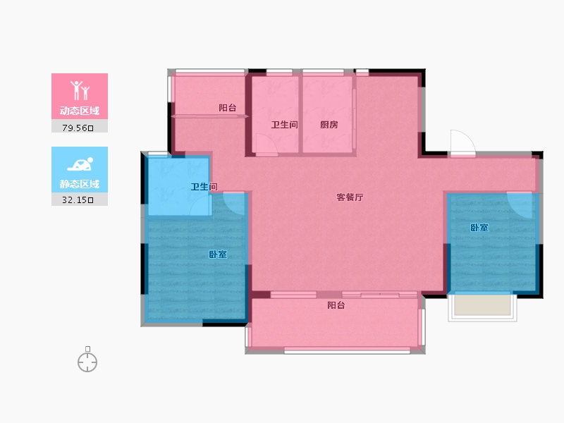 安徽省-合肥市-光明府-101.00-户型库-动静分区