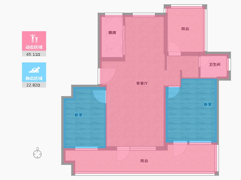 浙江省-绍兴市-合生杭州湾国际新城-78.00-户型库-动静分区