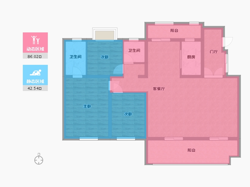 江苏省-南通市-上锦花园-116.00-户型库-动静分区