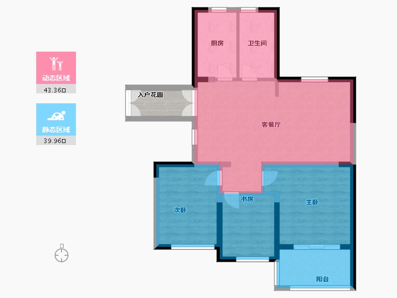 江苏省-盐城市-明新半岛花园-78.00-户型库-动静分区