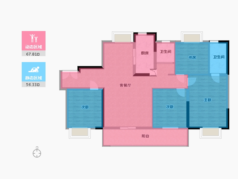 江苏省-南通市-碧桂园颐和禧园-112.00-户型库-动静分区