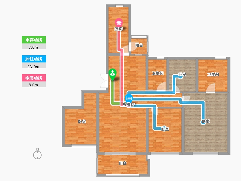 江苏省-扬州市-仪征恒大桃源天境-132.00-户型库-动静线