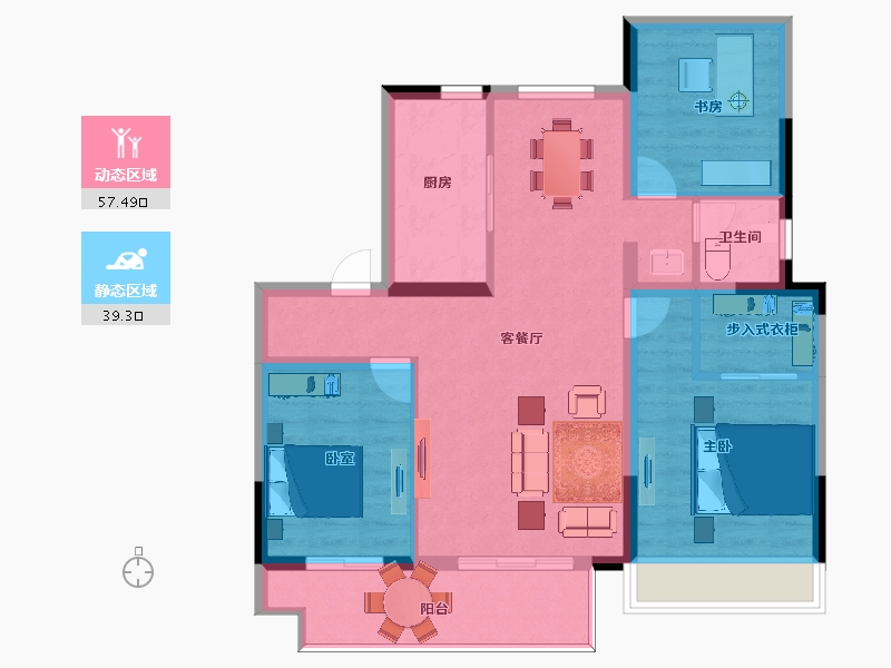 安徽省-马鞍山市-祥生江山府-87.00-户型库-动静分区